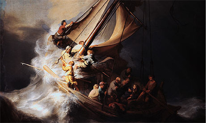 «Христос во&nbsp;время шторма на&nbsp;море Галилейском» Рембрандт