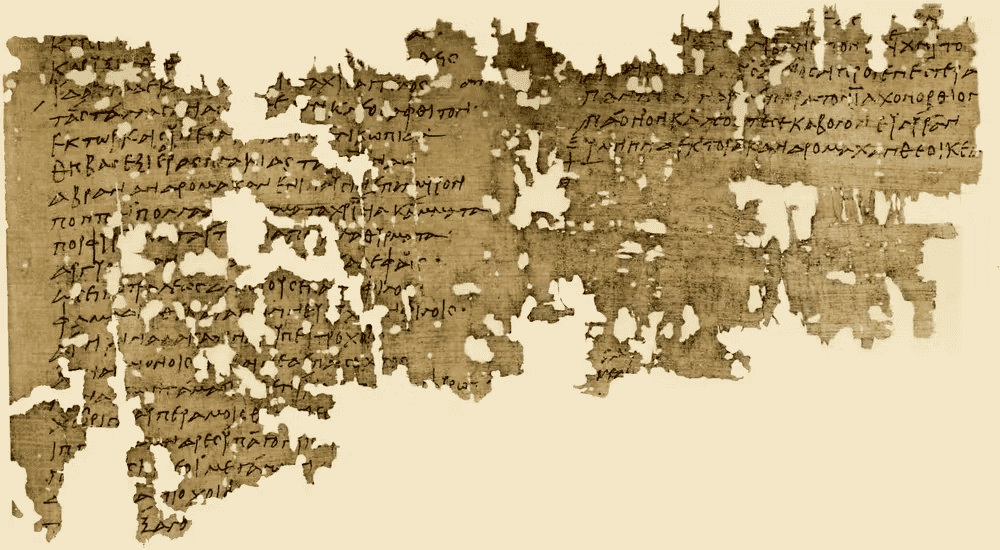 Fragment of a Sappho poem, The Oxyrhynchus Papyri Part X.