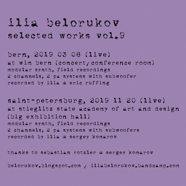 Ilia Belorukov | Selected Works vol.9