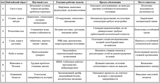 7 актов Творения (гипотеза)
