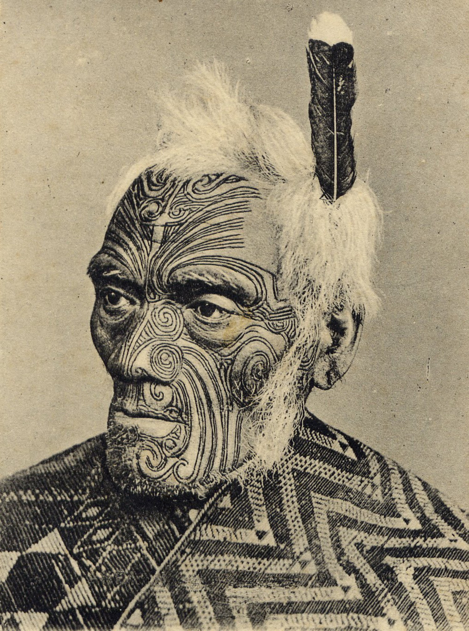 Вождь одного из&nbsp;племен маори. Новая Зеландия, 1905.