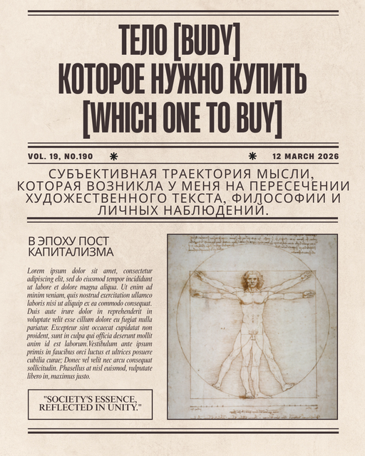 "ТЕЛО, КОТОРОЕ НУЖНО КУПИТЬ" в эпоху посткапитализма 