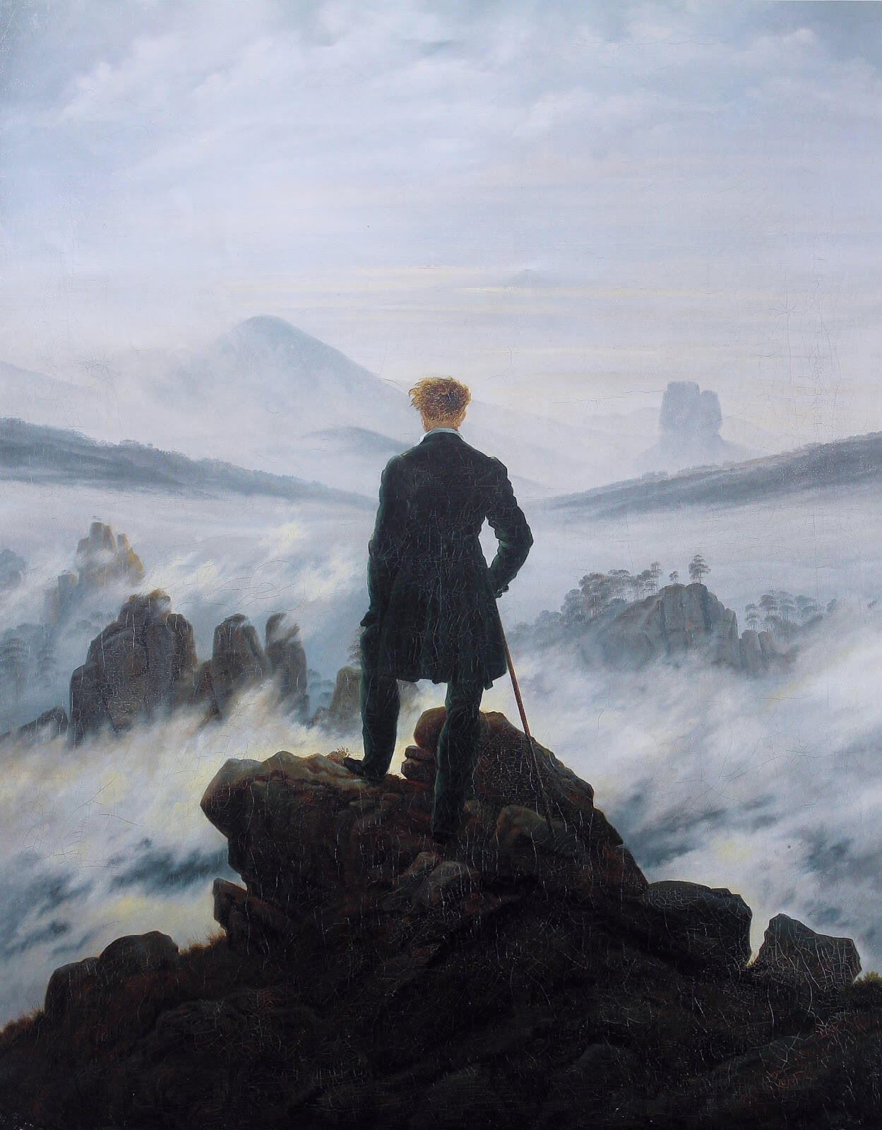 Каспар Давид Фридрих. Странник над&nbsp;морем тумана. 1818
