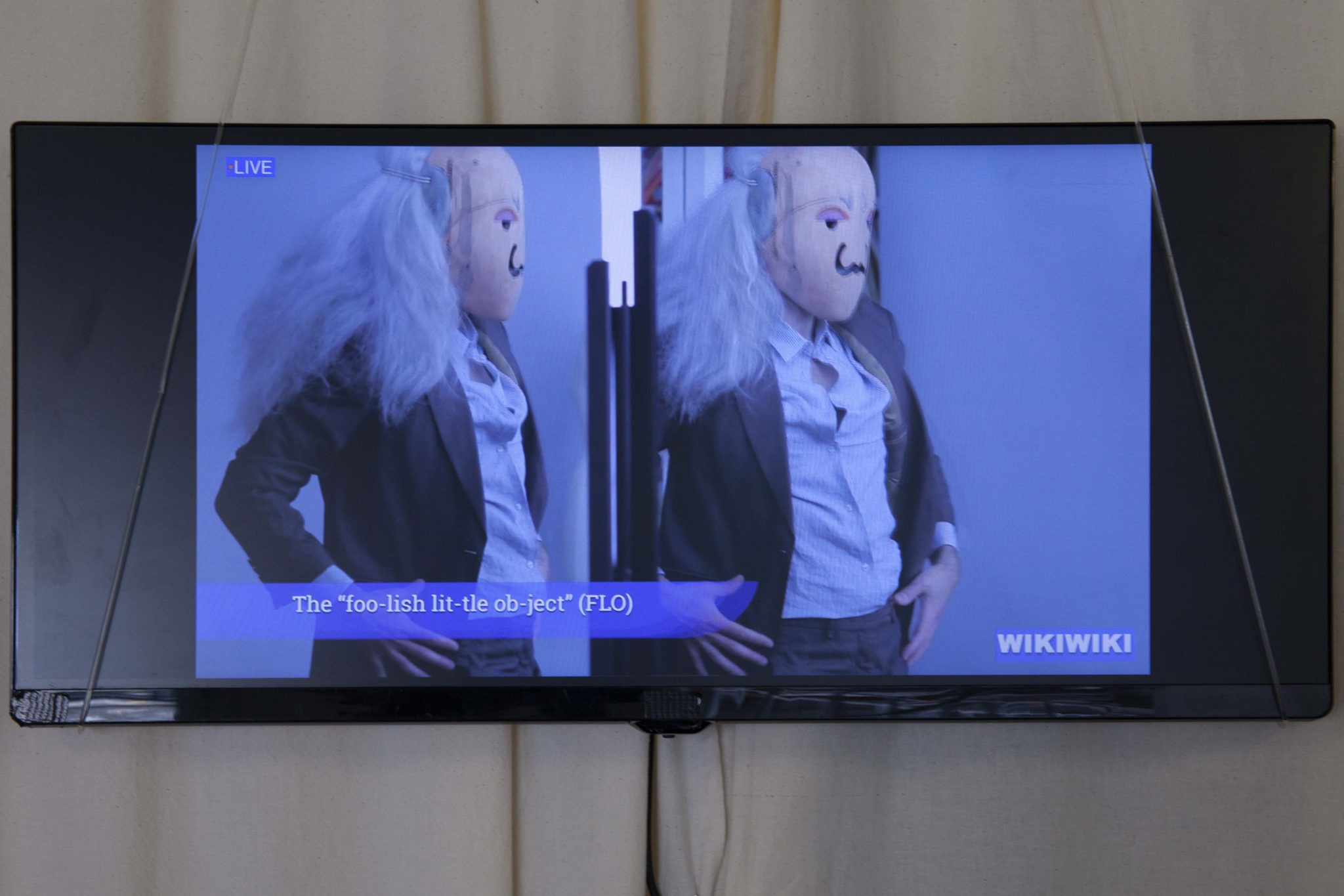 Image from “whiteness” exhibition by de_colonialanguage, 2023 | Mauricio Limón, Performing White Skin, Video, 2023