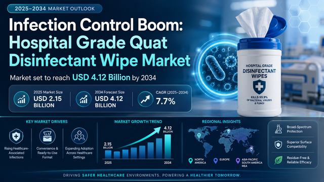 Infection Control Boom: Hospital Grade Quat Disinfectant Wipe Market Eyes $4.12 Billion