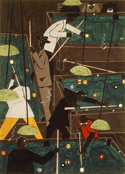 Джейкоб Лоуренс. Бильярдный зал, 1942