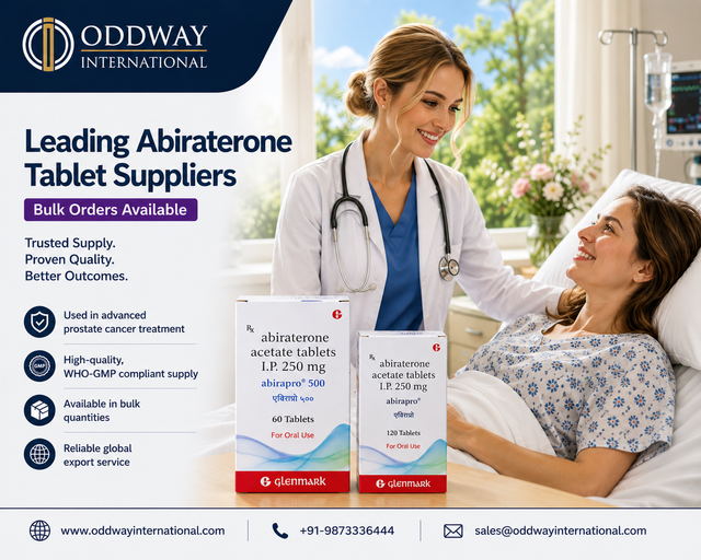Abiraterone 250 mg, 500 mg Price in India | Bulk Supplier