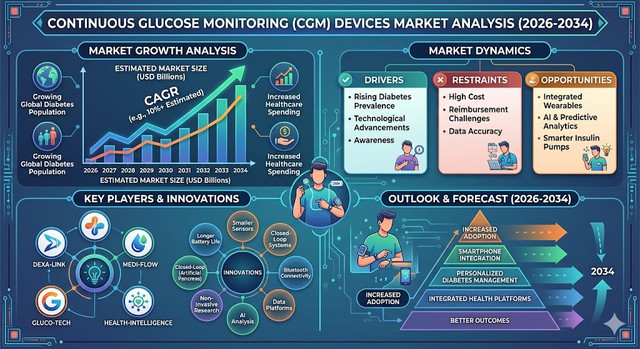 Continuous Glucose Monitoring (CGM) Devices Market Growth Analysis, Dynamics, Key Players and Innovations, Outlook and Forecast 2026-2034