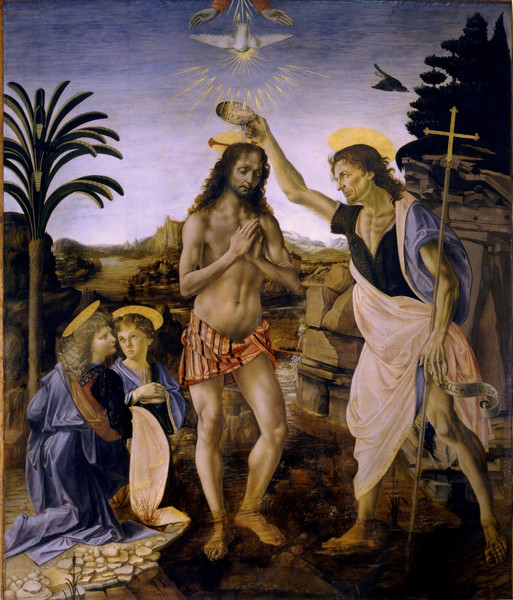 Андреа Вероккьо, Леонардо да&nbsp;Винчи. Крещение Христа, ок. 1475&nbsp;г.