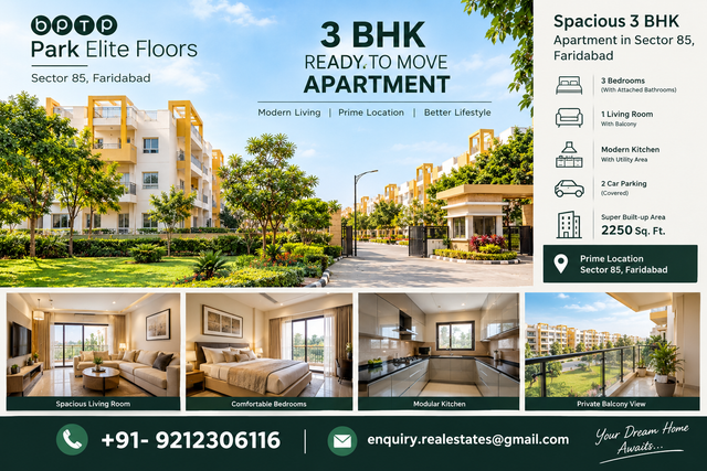 BPTP Park Elite Floors 3 BHK Resale Sector 85 Faridabad Guide