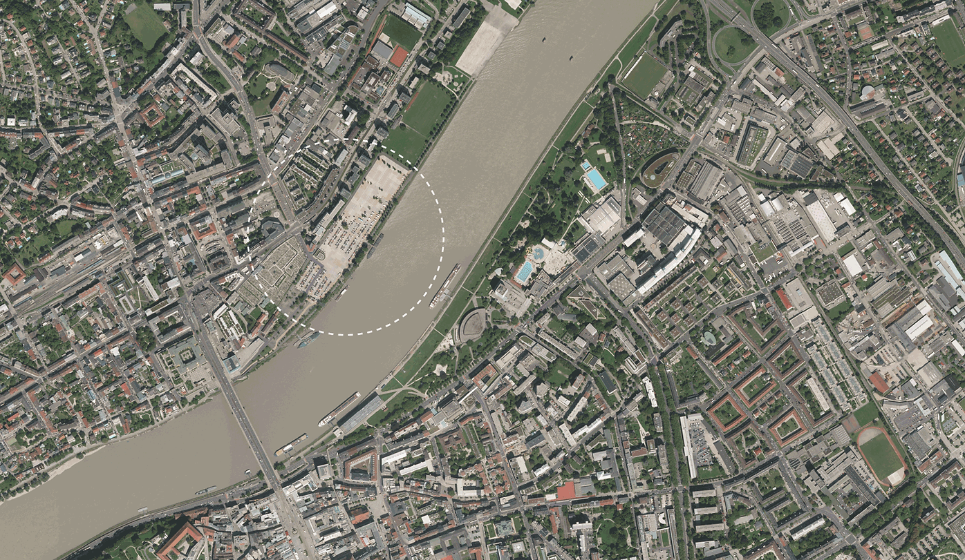 Linz, Satellite view, Google Maps, 2020