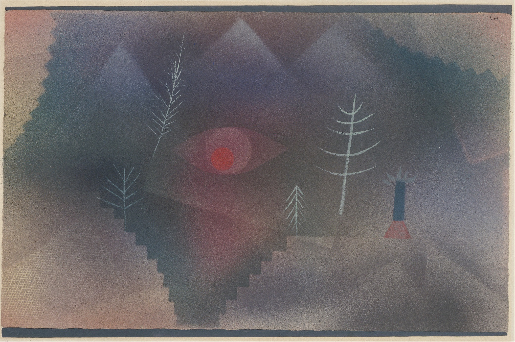 Пауль Клее. Взгляд пейзажа (Glance of a Landscape). 1926. Бумага, смешанная техника, 301.75&nbsp;мм х 460.76&nbsp;мм. © Philadelphia Museum of Art. Источник