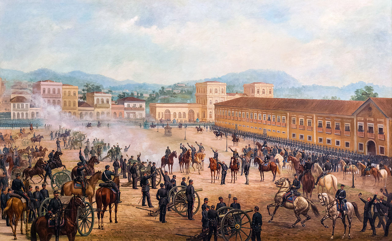 Провозглашение Первой Бразильской Республики, картина Бенедиту Калишту.