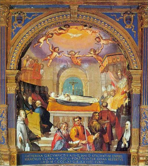Ванни, Франческо Канонизация святой Екатерины Сиенской1600&nbsp;год Базилика Каса делла Санта, Сиена