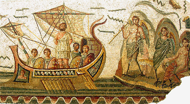 Одиссей и&nbsp;сирены. Дугга, III век