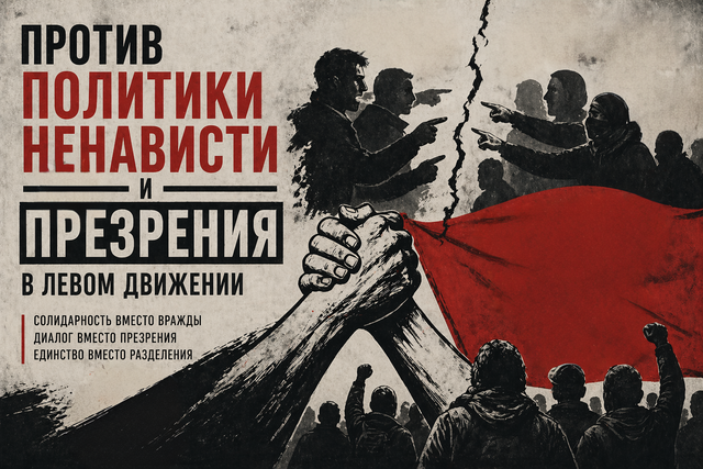 Против политики ненависти и презрения в левом движении