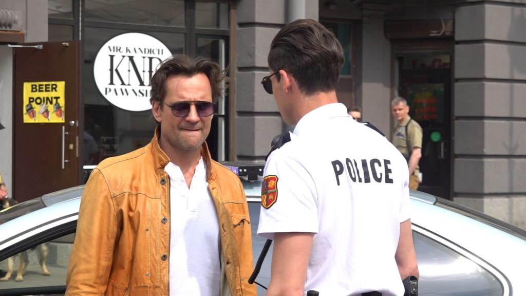 На съемках фильма "Толерантность" в Выборге