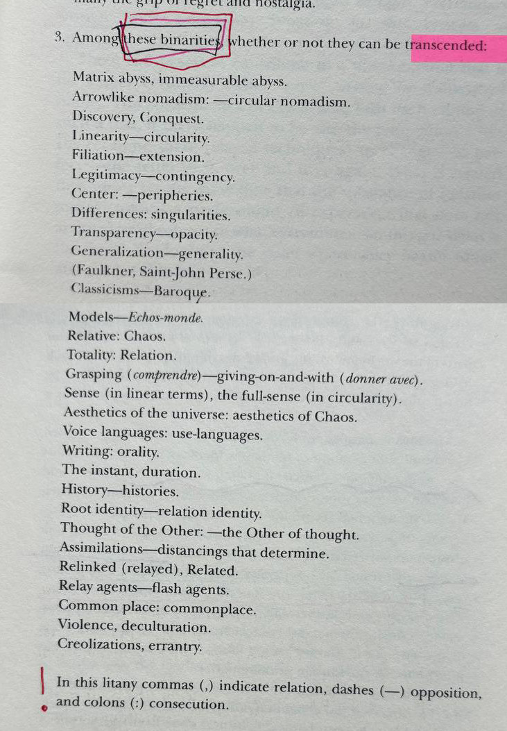 Poetics of Relation by Édouard Glissant, translated by Betsy Wing, September 1997