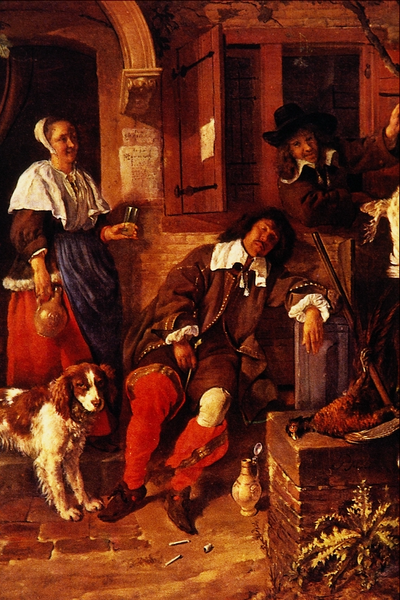 Метсю, Габриэль Спящий охотник (1659).Холст, масло. 40×35&nbsp;см.&nbsp;Собрание Уоллеса, Лондон