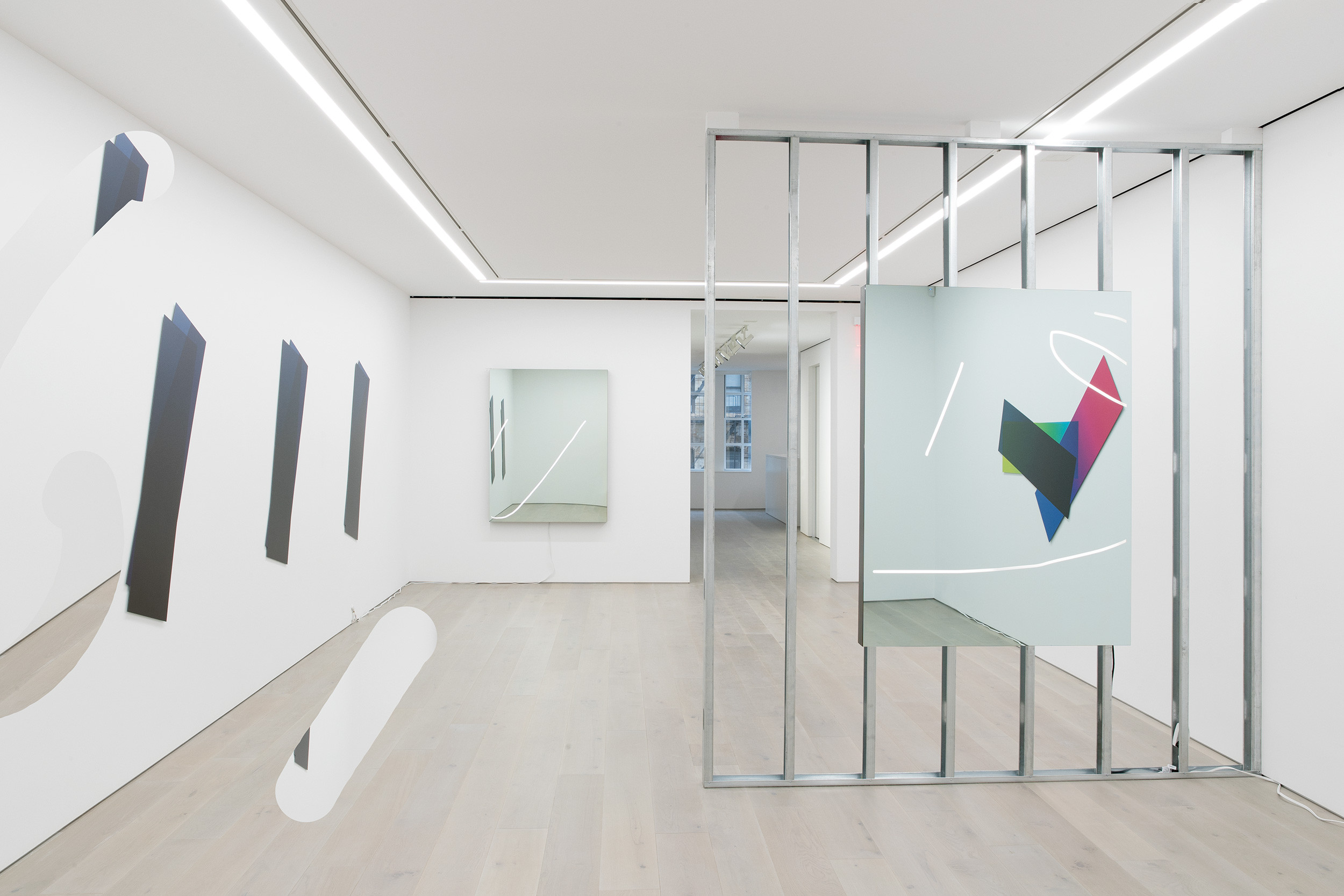 Artie Vierkant. Installation view, Rooms Greet People By Name, 2018, at Galerie, Perrotin, New York
