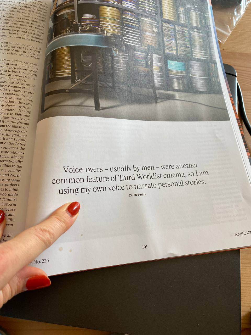 Frieze Issue No. 226, interview with Zineb Sedira