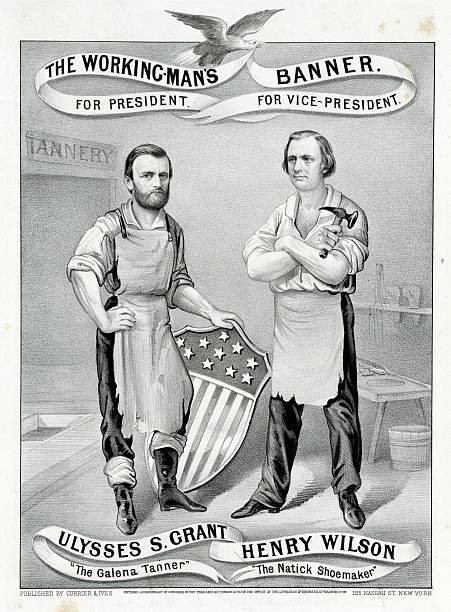 Предвыборный плакат У. Гранта и&nbsp;его кандидата в&nbsp;вице-президенты Г. Уилсона, на&nbsp;котором они изображены в&nbsp;роли дубильщика кожи и&nbsp;сапожника