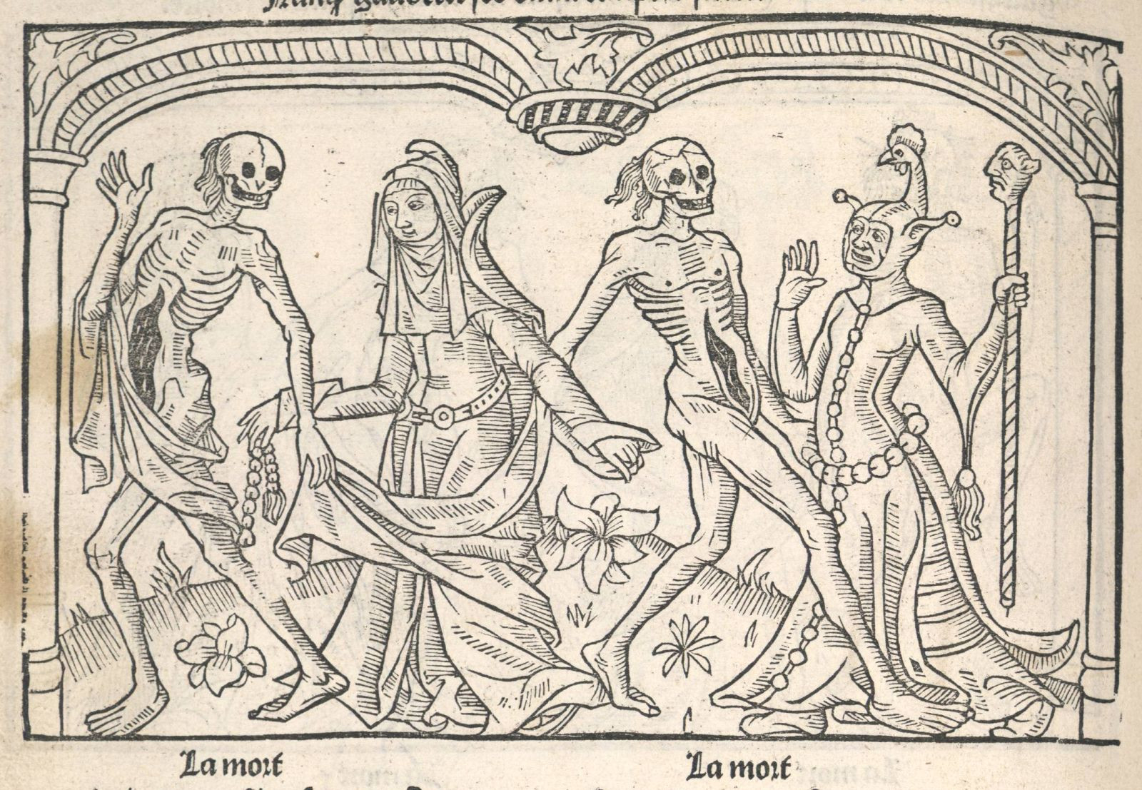Фрагмент издания женских «Плясок смерти» Г. Маршана. 1499&nbsp;г.