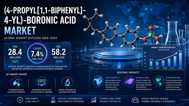 Biphenyl Boronic Acid Market to More Than Double by 2034 — Pharma & OLED Demand Rises