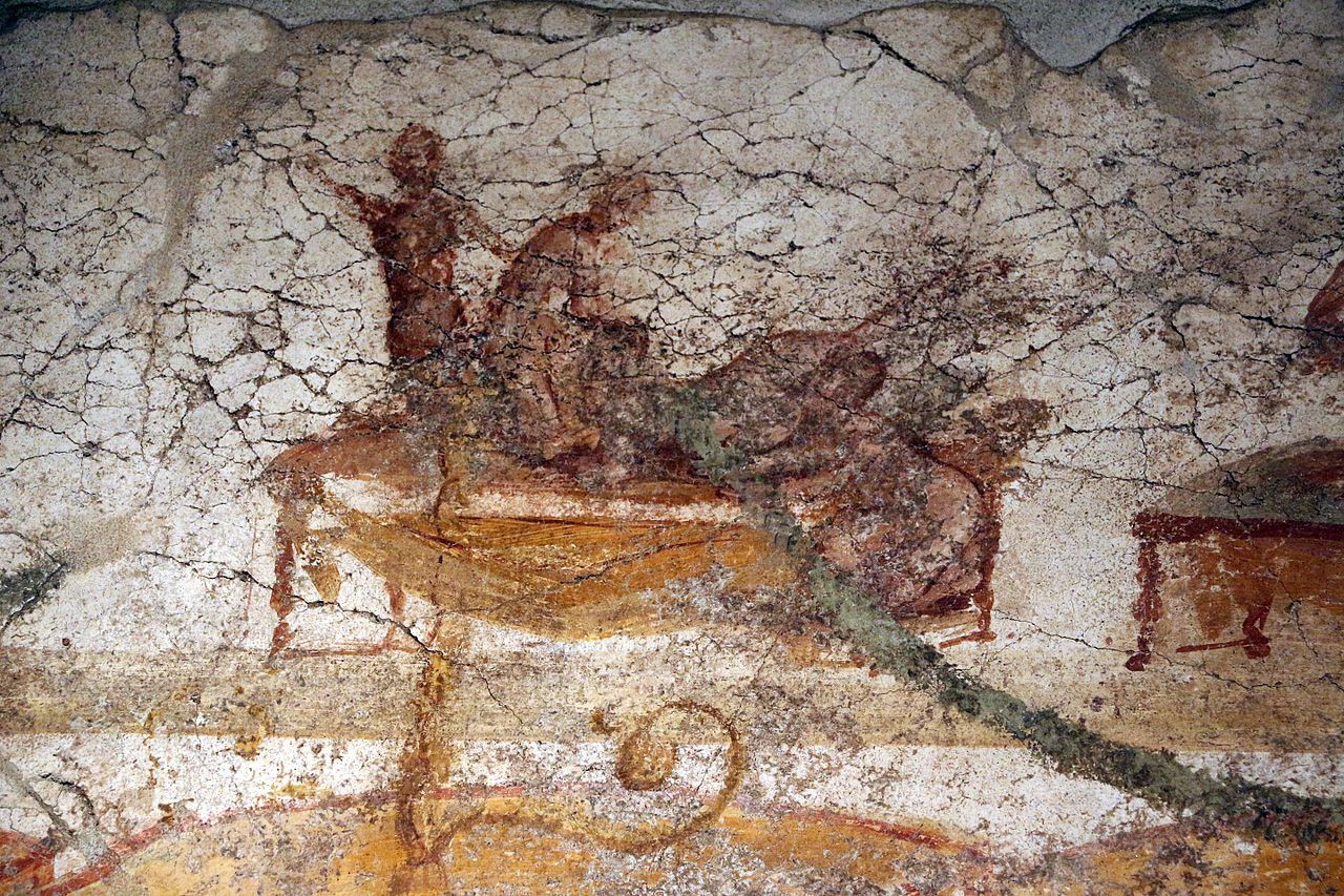 Фреска с&nbsp;изображением сцены куннилингуса, минета и&nbsp;анального секса между&nbsp;двумя женщинами и&nbsp;двумя мужчинами. Помпеи, I век н.э.