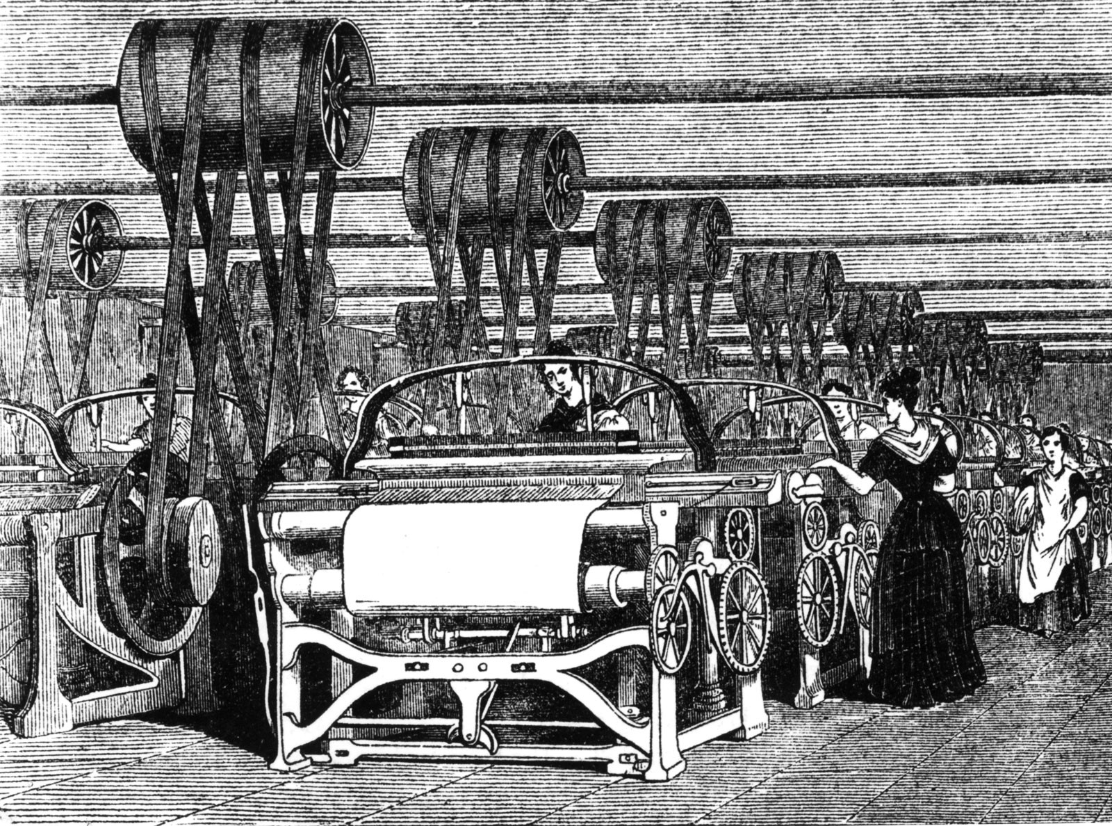 Работницы на&nbsp;текстильной фабрике, конец 18 века