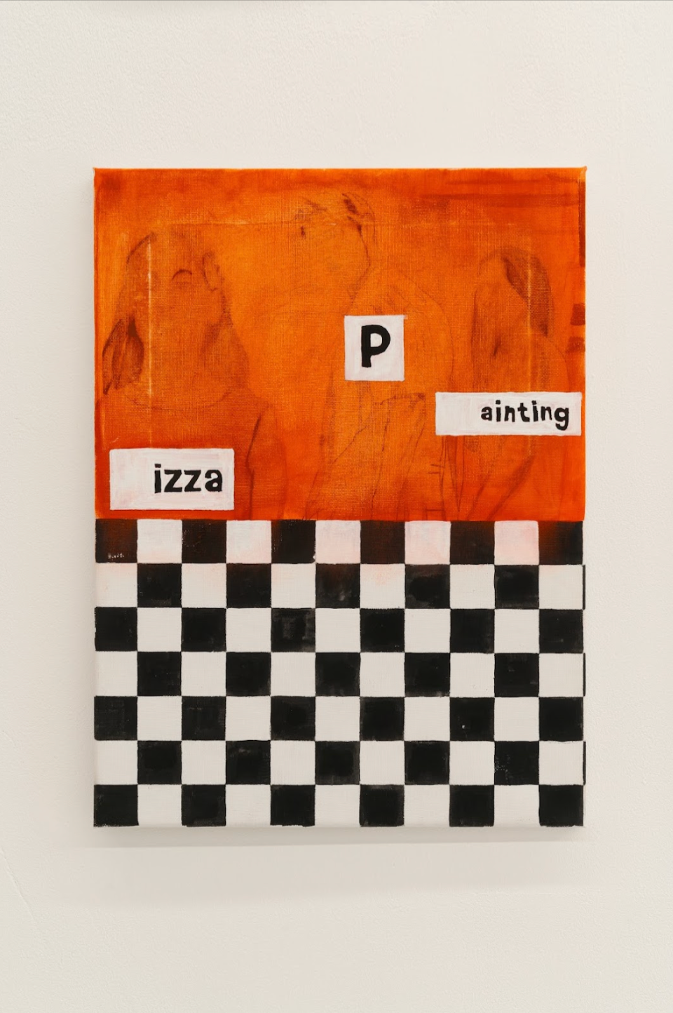 Артур Голяков. izza and ainting, 2025, холст, темпера, 30×40 см. Из сольного проекта «Ван Гог», ЦСК Смена, Казань, 2025