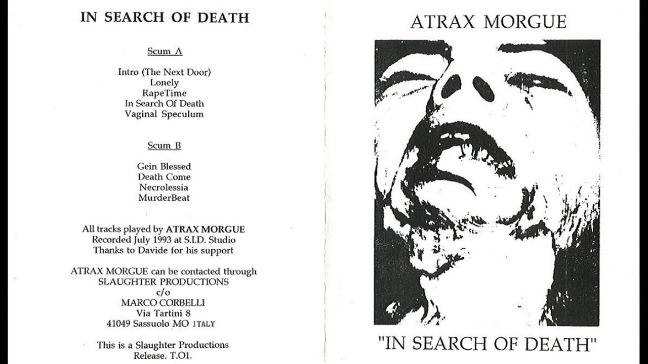 Обложка видео «Atrax Morgue — In Search of Death (1993)»