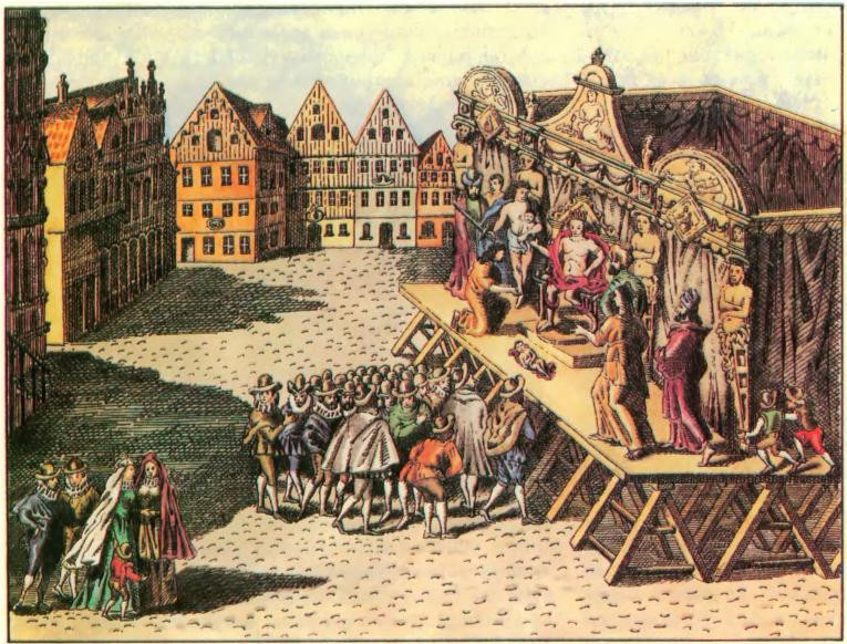 Представление на&nbsp;театральной площади в&nbsp;Лёвене, 1594&nbsp;г. 