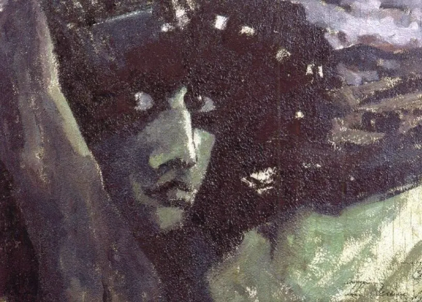 Михаил Врубель. Голова Демона на&nbsp;фоне гор, 1890
