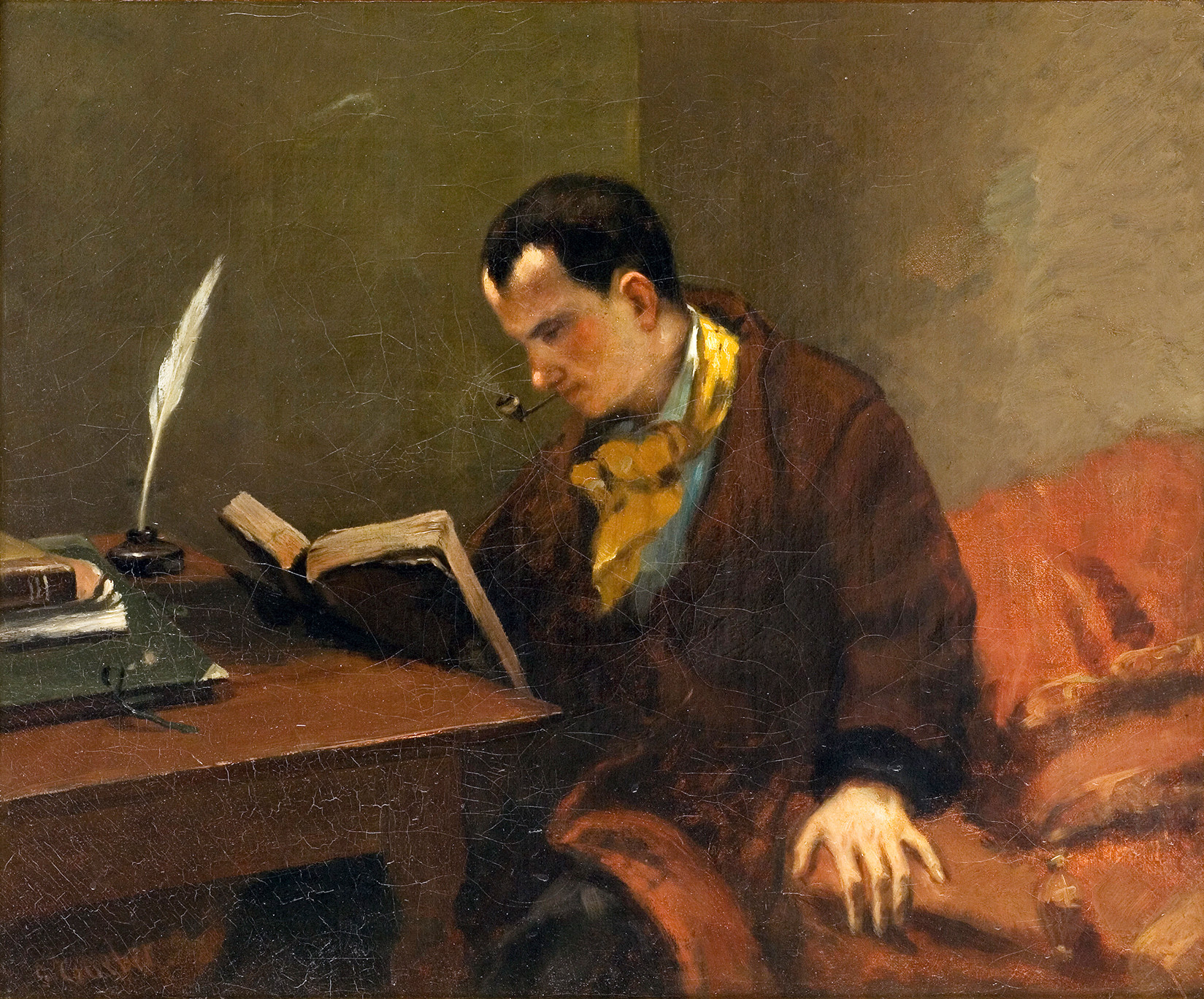 Густав Курбе. Портрет Шарля Бодлера, 1847