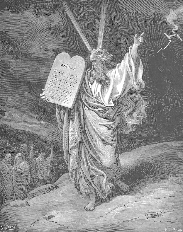 Густав Доре. «Моисей сходит с&nbsp;горы Синай». 1866