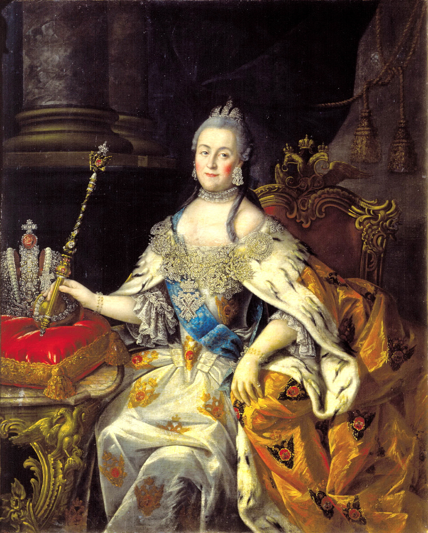 Екатерина II, портрет работы Алексея Антропова