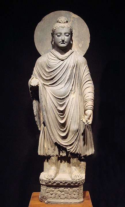Сиддхартха Гаутама, статуя 1-2 веков н.э., период греко-буддийской синкретической культуры