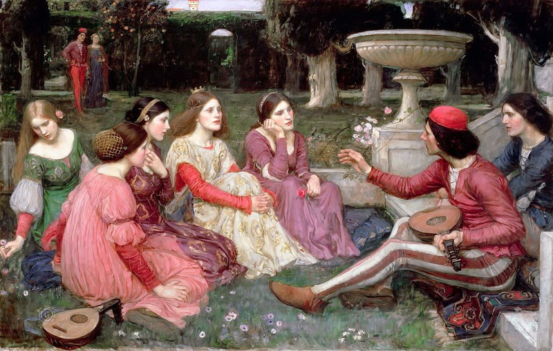 John William Waterhouse. A Tale from the Decameron. 1916