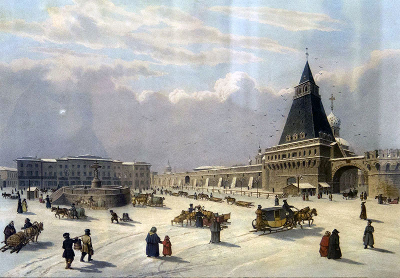 Луи Пьер-Альфонс Бишебуа (1801–1850). Вид Лубянской площади. 1840-е годы