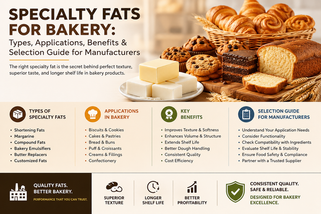 Specialty Fats for Bakery: Types, Applications, Benefits & Selection Guide for Manufacturers