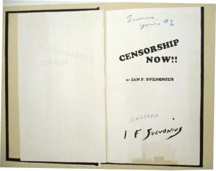 Frances Stark, Ian F. Svenonius’s “Censorship Now”