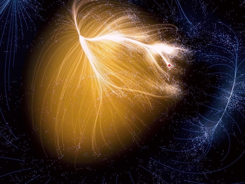 Ланиакея (Laniakea)&nbsp;— массивное сверхскопление галактик, в&nbsp;котором, в&nbsp;частности, содержатся Сверхскопление Девы и&nbsp;Великий аттрактор (SDvision interactive visualization software by DP at CEA/Saclay, France)