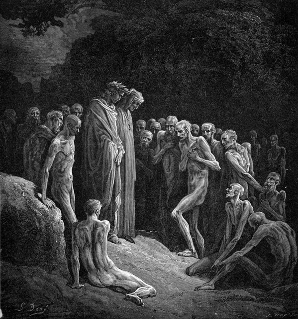 Иллюстрация Гюстава Доре (1832-1883) к&nbsp;«Божественной комедии» Данте. Чистилище.
