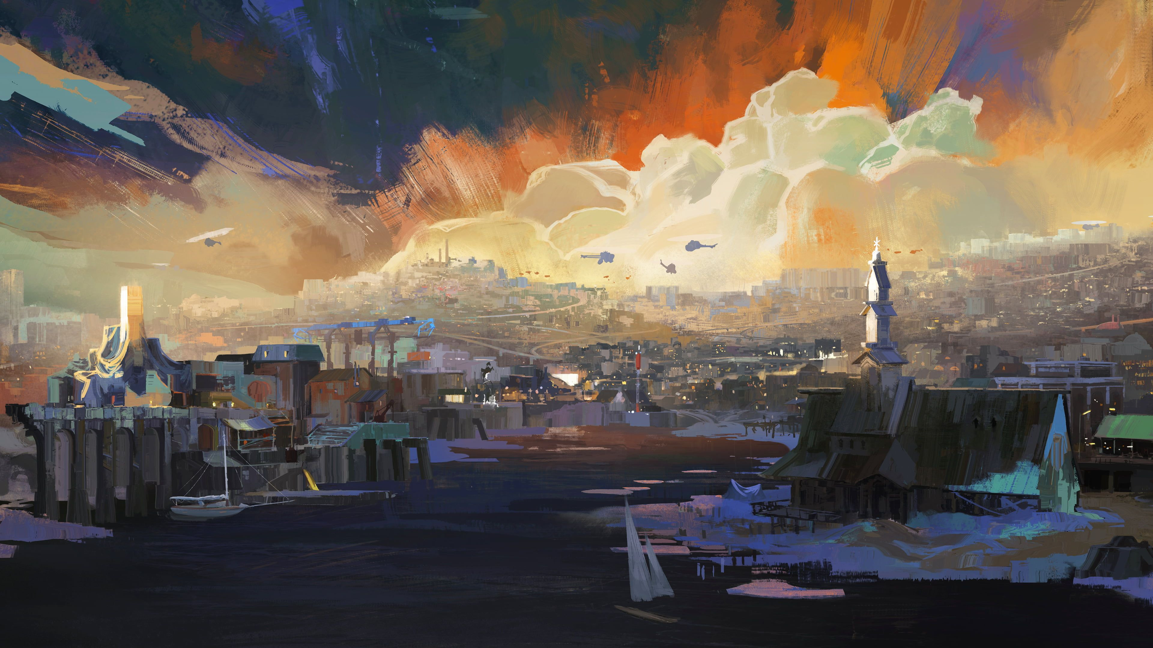 Панорама города Ревашол, где разворачивается действие игры
