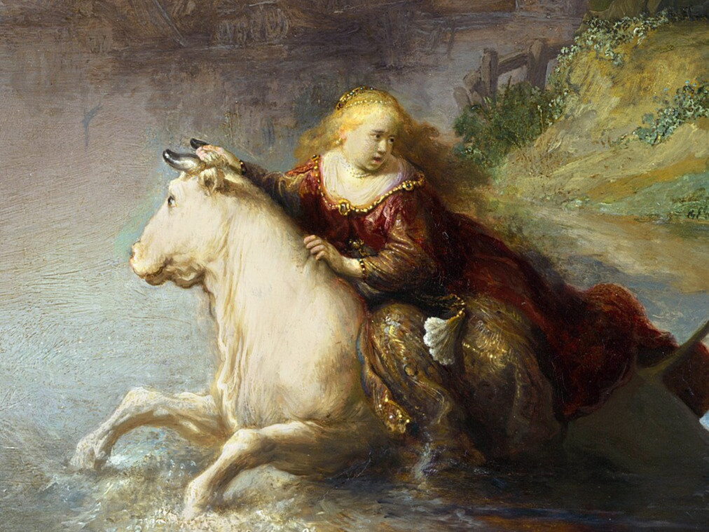 Рембрандт, «Похищение Европы» (фрагмент)