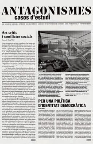 Газета выставки «Антагонизмы. Кейсы», MACBA, 2001.