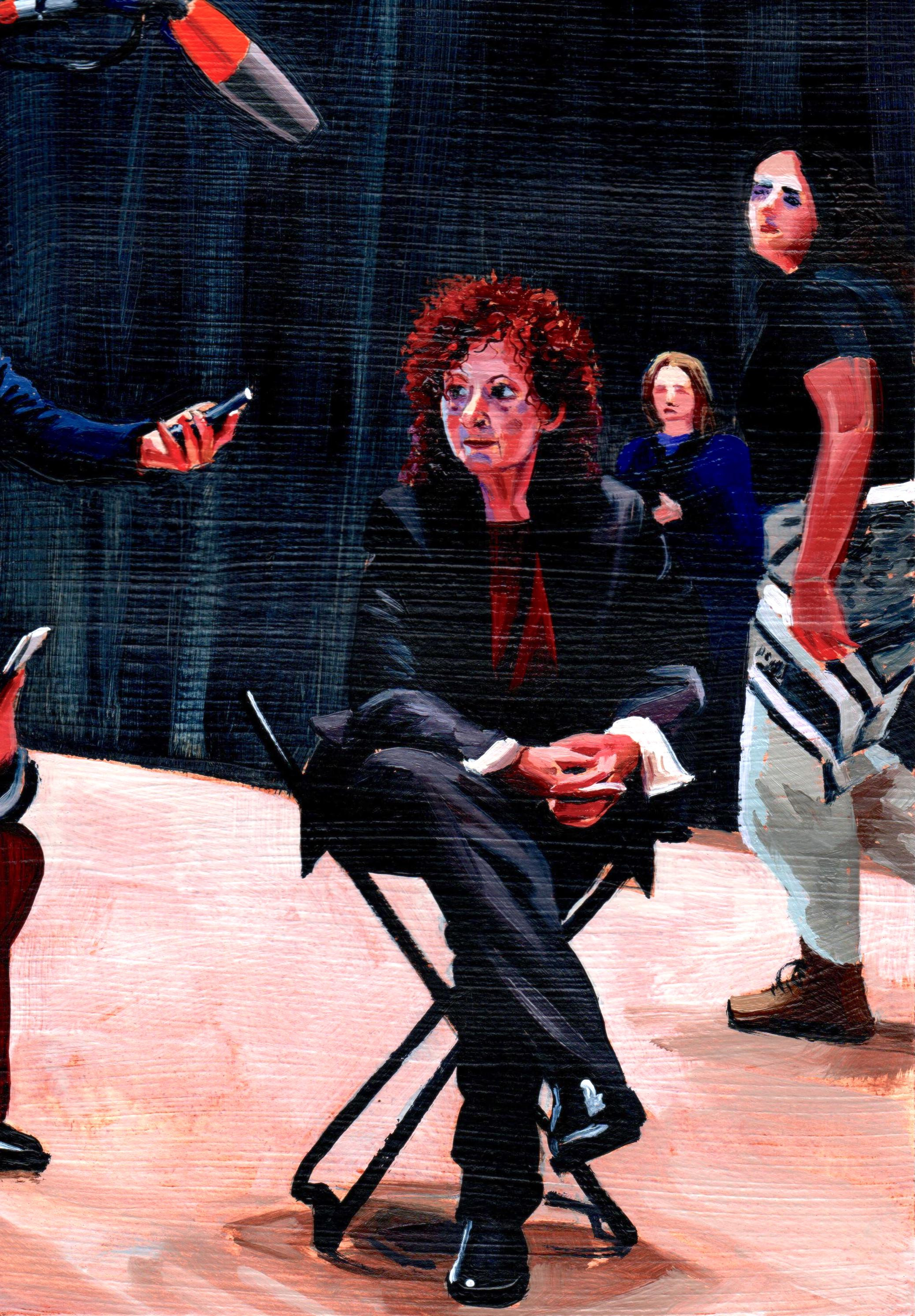 Сэм МакКиннис «Пресс-конференция Нан Голдин» (2025) / предоставлено художником