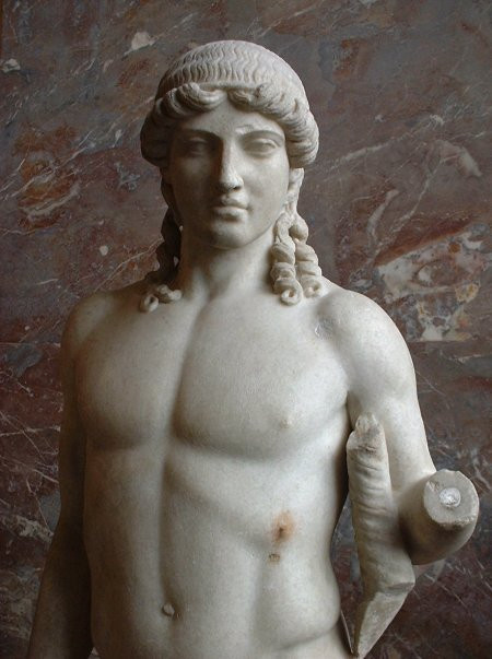 Apollo of the Mantua type, marble Roman copy after a 5th century BC, Лувр