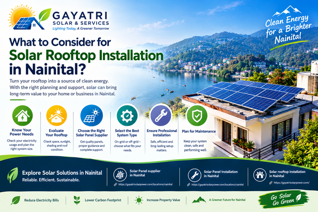 What to Consider for Solar Rooftop Installation in Nainital?